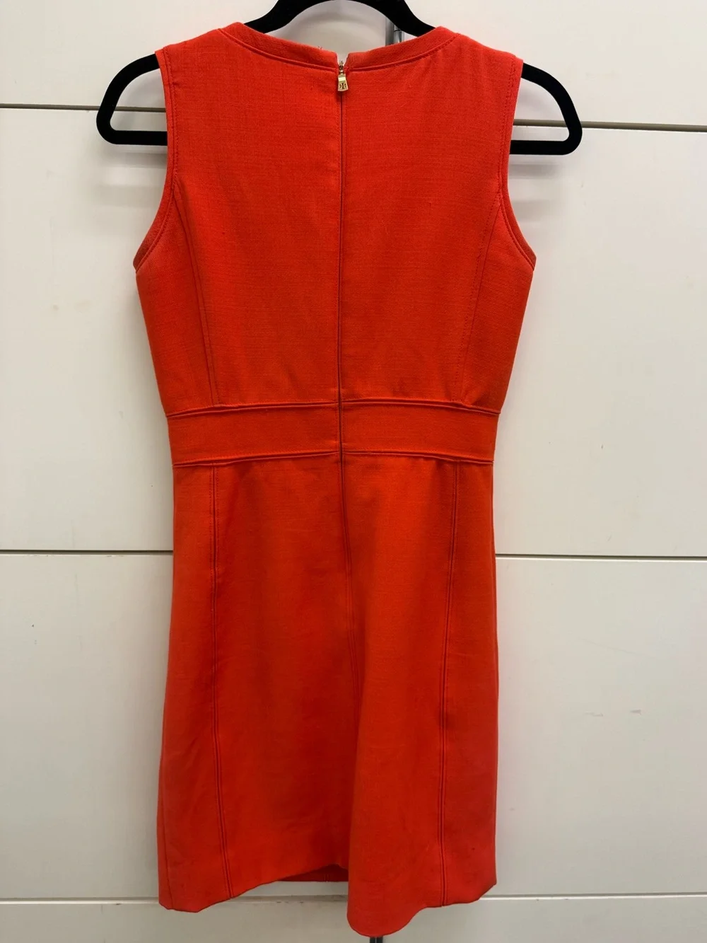 Tory Burch Mariel Orange Logo Midi Dress